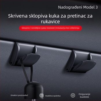 YZ ABS Držač kuka za instrument ploču – unutarnji panel vrata, Tesla Refreshed Model 3/Y/YL – Snap-in montaža