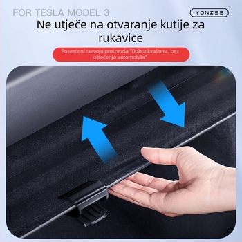 YZ ABS Držač kuka za instrument ploču – unutarnji panel vrata, Tesla Refreshed Model 3/Y/YL – Snap-in montaža