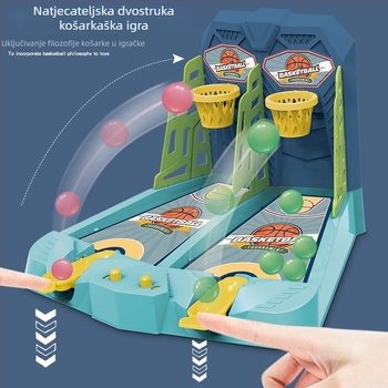 Dječja stolna igra košarke s katapultom za prst – za dva igrača, interaktivna edukativna igra, plastika