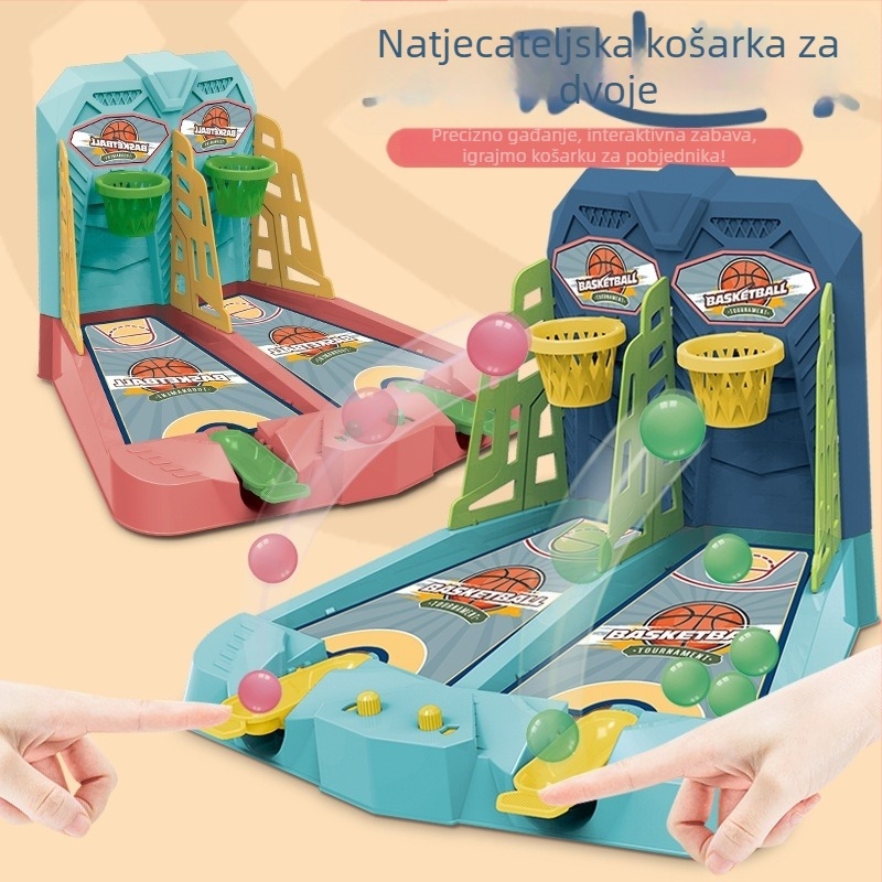 Dječja stolna igra košarke s katapultom za prst – za dva igrača, interaktivna edukativna igra, plastika