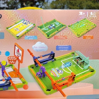 Pet u jednoj interaktivnoj stolnoj igri nogometa za dva igrača – edukativna puzzle igra od plastike za uzrast 15–35
