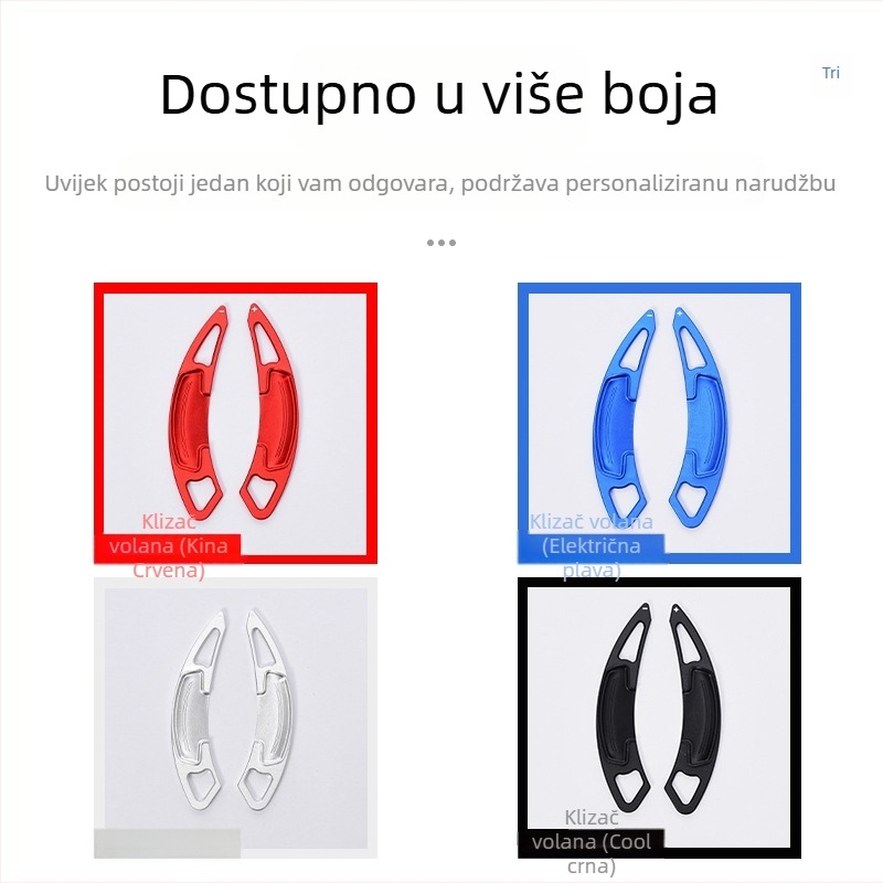 Unutarnji dio od aluminijske legure za volan s papučicama za mijenjanje brzina za Honda Fit 10. generacije - lijepljenje