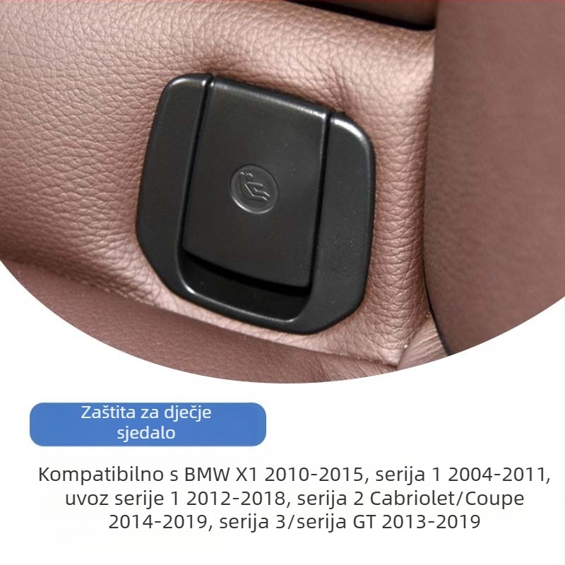 BMW dekorativna pločica poklopca kopče sigurnosnog pojasa stražnjeg sjedala, kompatibilna s 1 Series, 3 Series, GT 318/320 i X1