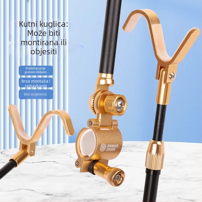 Držač za štapove s zadnjim vješanjem - aluminijska legura, višestruka rotacija, nije sklopiv