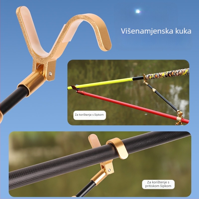 Držač za štapove s zadnjim vješanjem - aluminijska legura, višestruka rotacija, nije sklopiv