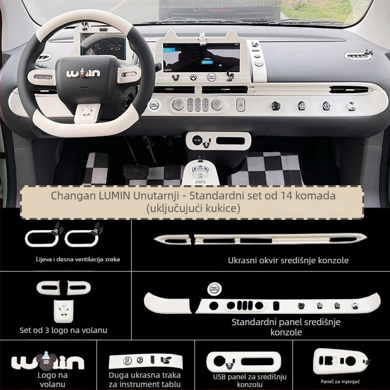 Changan Lumin set za unutarnju oblogu – plastični panel ploče i unutrašnjosti, bez logotipa, šifra proizvoda 517377664180