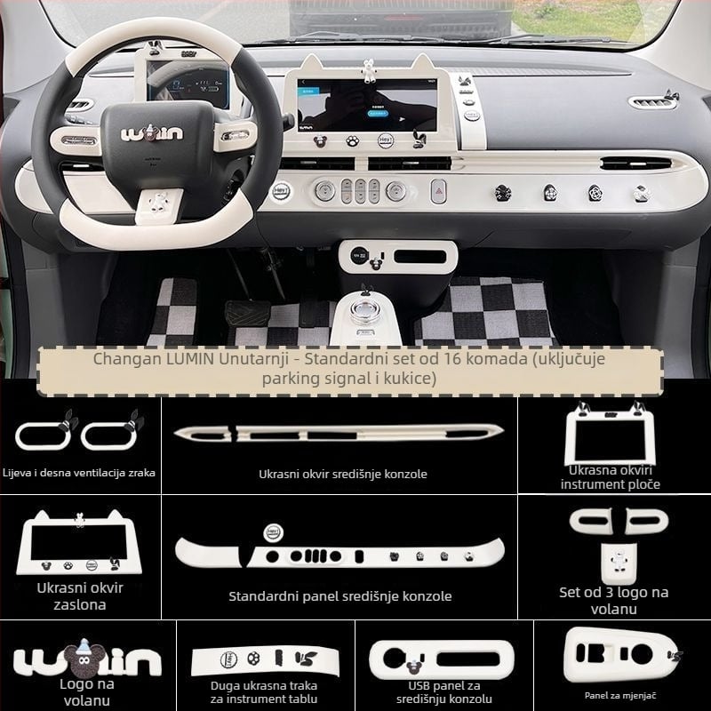 Changan Lumin set za unutarnju oblogu – plastični panel ploče i unutrašnjosti, bez logotipa, šifra proizvoda 517377664180