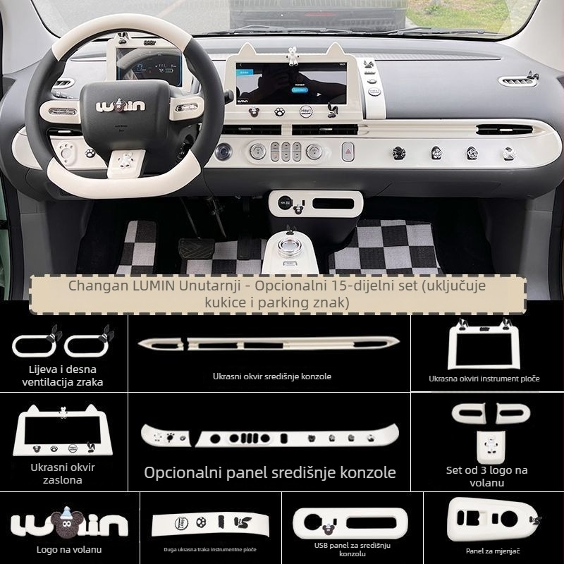 Changan Lumin set za unutarnju oblogu – plastični panel ploče i unutrašnjosti, bez logotipa, šifra proizvoda 517377664180