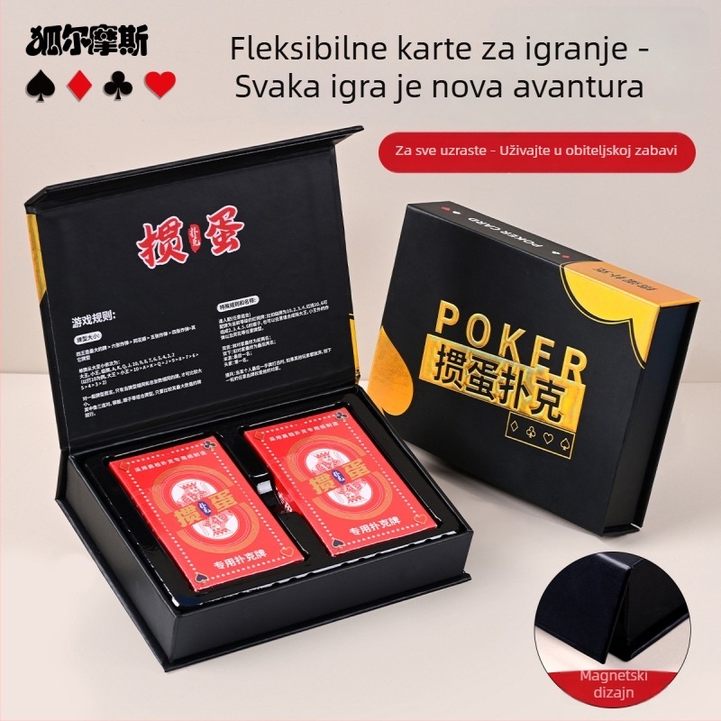 Set karata za tradicionalne društvene igre - papir, poker, zabava, razvoj inteligencije, koordinacija ruka-oko, 14+