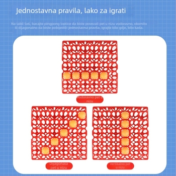Dvostruka stolna igra: ping-pong i Gomoku – interaktivna unutarnja igra za djecu (4–35 godina). Materijal: plastika; Unutarnja uporaba; Razvija koordinaciju ruka-oko