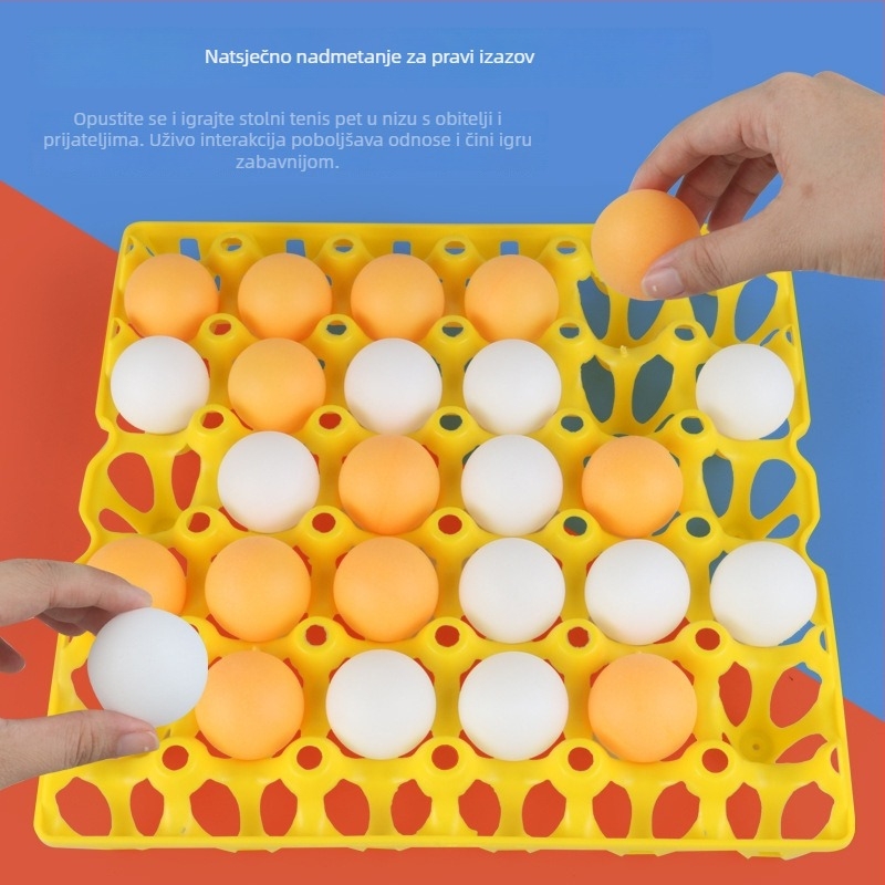Dvostruka stolna igra: ping-pong i Gomoku – interaktivna unutarnja igra za djecu (4–35 godina). Materijal: plastika; Unutarnja uporaba; Razvija koordinaciju ruka-oko