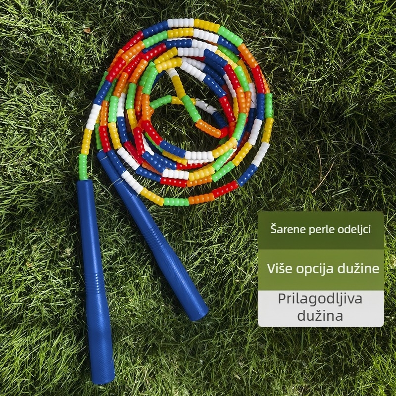 Uže za preskakanje s PVC perlama — Marka Hodyake; dizajn s perlama; pogodno za fitness treninge i sportske aktivnosti
