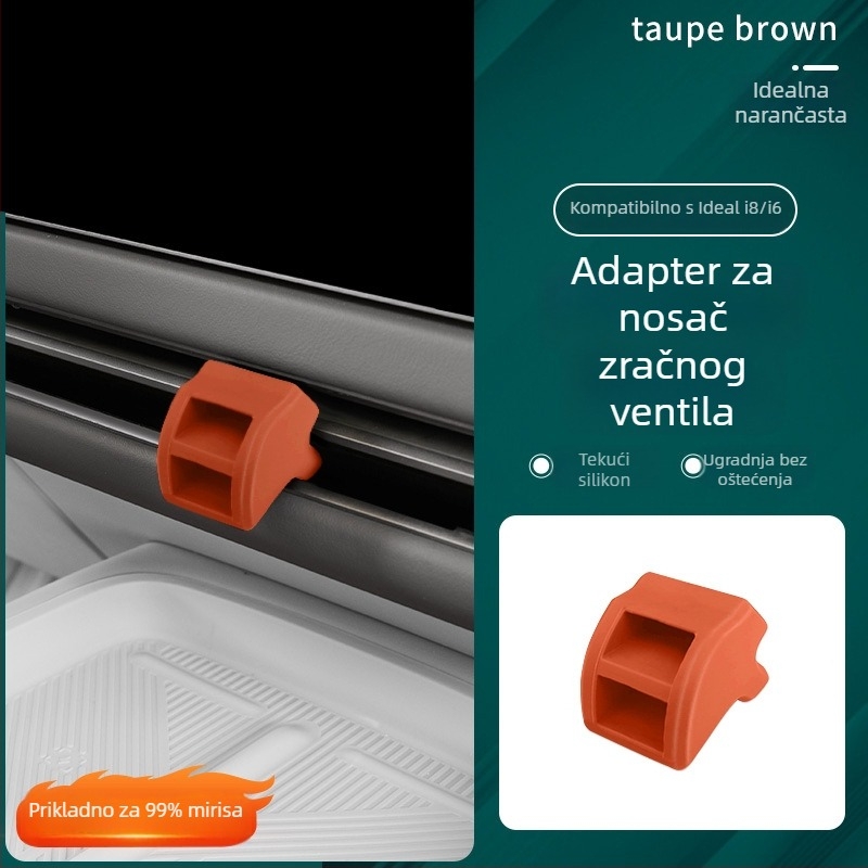 Auto klip za ventilaciju za držač središnje kontrole klimatizacije — silikon, kompatibilan s Ideal i6i8/i8i6, artikl Ideal 0073, marka Car Deer
