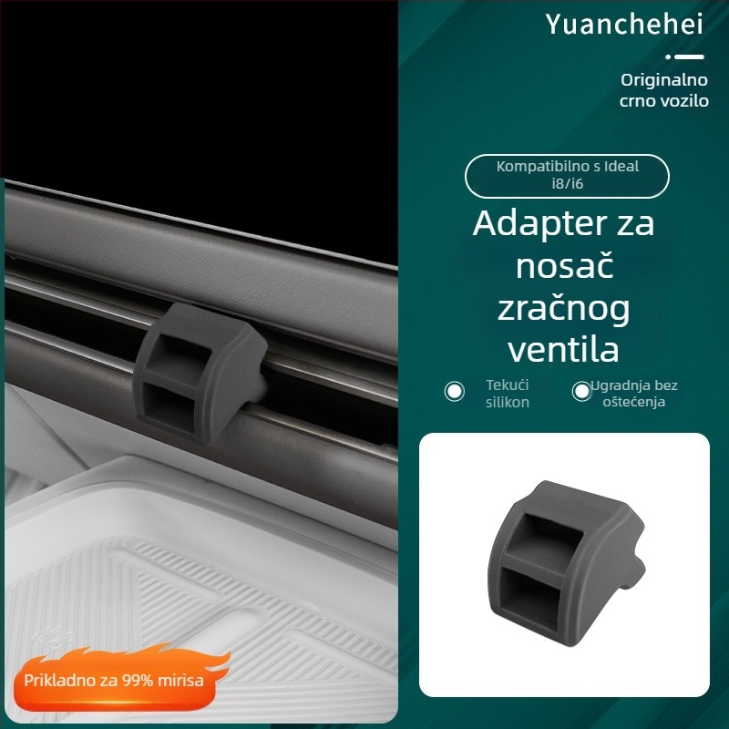Auto klip za ventilaciju za držač središnje kontrole klimatizacije — silikon, kompatibilan s Ideal i6i8/i8i6, artikl Ideal 0073, marka Car Deer