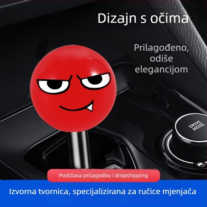 Ručka mjenjača – dizajn crvenih kugličnih očiju, akrilni materijal, univerzalna kompatibilnost, bez prilagodbe