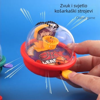 Dječja stolna igra košarke — mini stroj za gađanje prstom, plastična konstrukcija, za uzrast 7–14 godina, pakiranje u vrećicu i šarenu kutiju