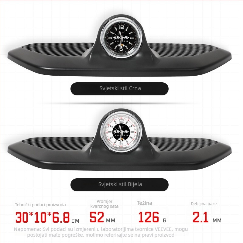 Kvarcni sat za ploču instrument tablice automobila, ABS kućište, marka veelvee, model Instrument Panel Quartz Watch, podrijetlo Guangzhou, Ispis logotipa: Da