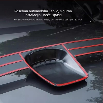 Vanjski komplet za modifikaciju automobila: lažni LiDAR poklopac za krov i dekorativni okvir oko njega (Brand: Horse friend; Model: Ideal L6L7L8L9; Bez prilagodbe)