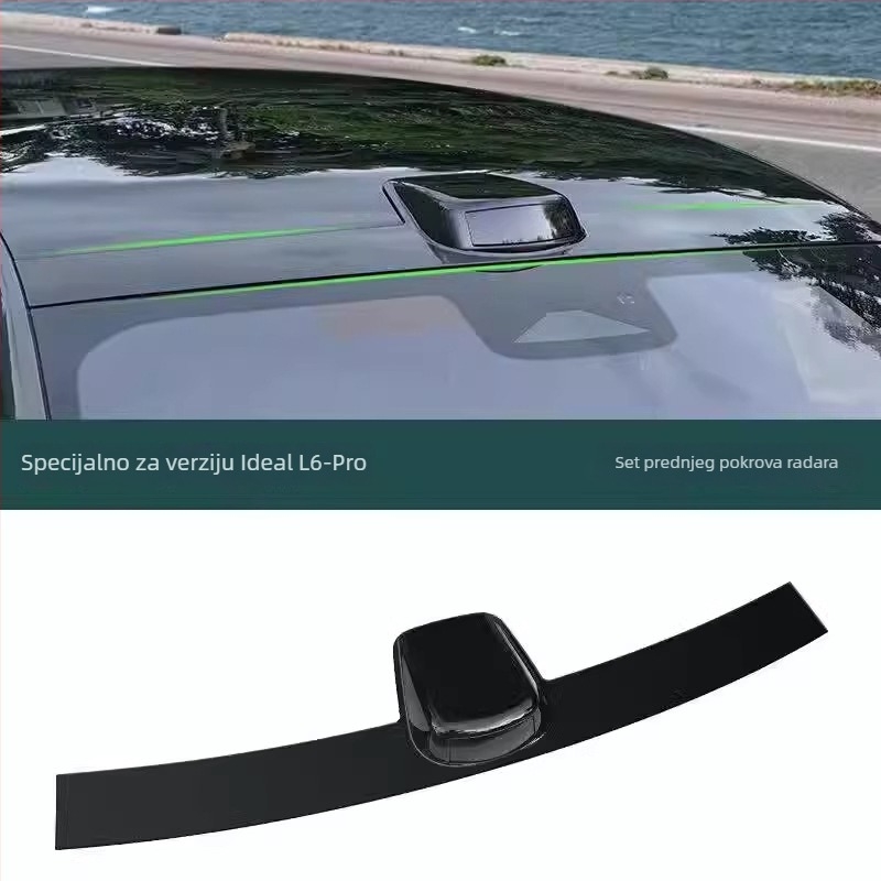 Vanjski komplet za modifikaciju automobila: lažni LiDAR poklopac za krov i dekorativni okvir oko njega (Brand: Horse friend; Model: Ideal L6L7L8L9; Bez prilagodbe)