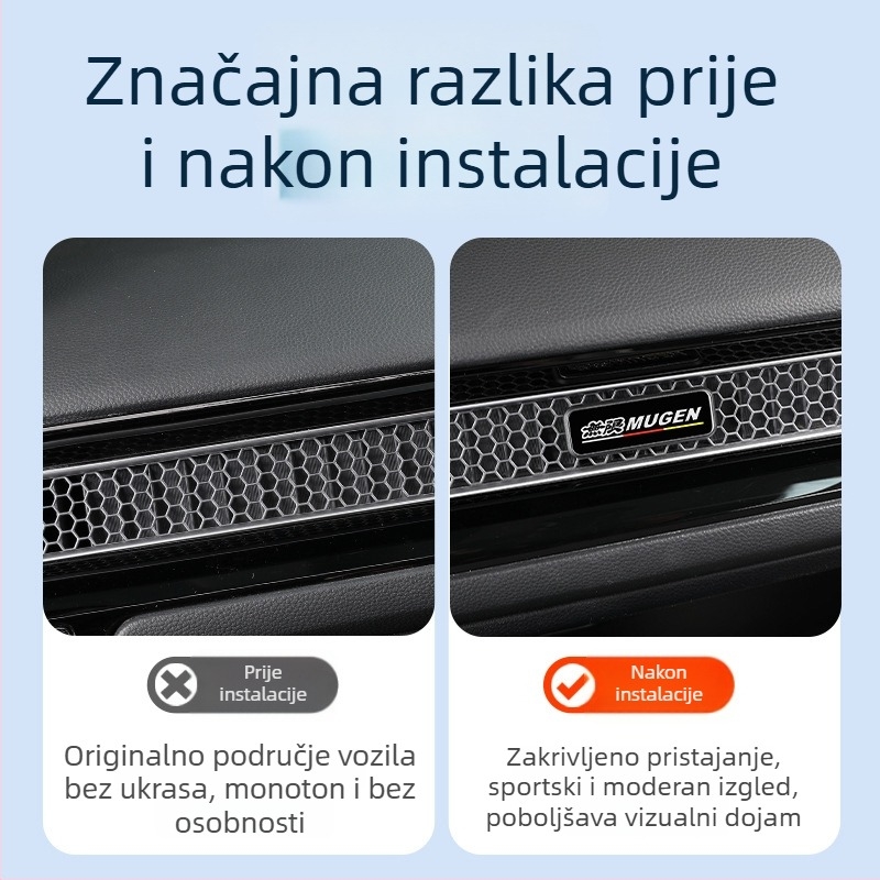 ABS unutarnji dodaci za Civic 11. generacije: modifikacija otvora za zrak, unutarnja dekoracija, model YM-SYMP