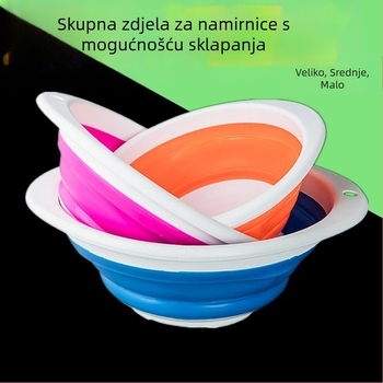 Sklopiva teleskopna posuda za mamac za ribolov – silikon