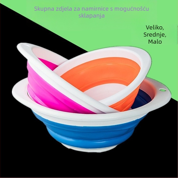 Sklopiva teleskopna posuda za mamac za ribolov – silikon