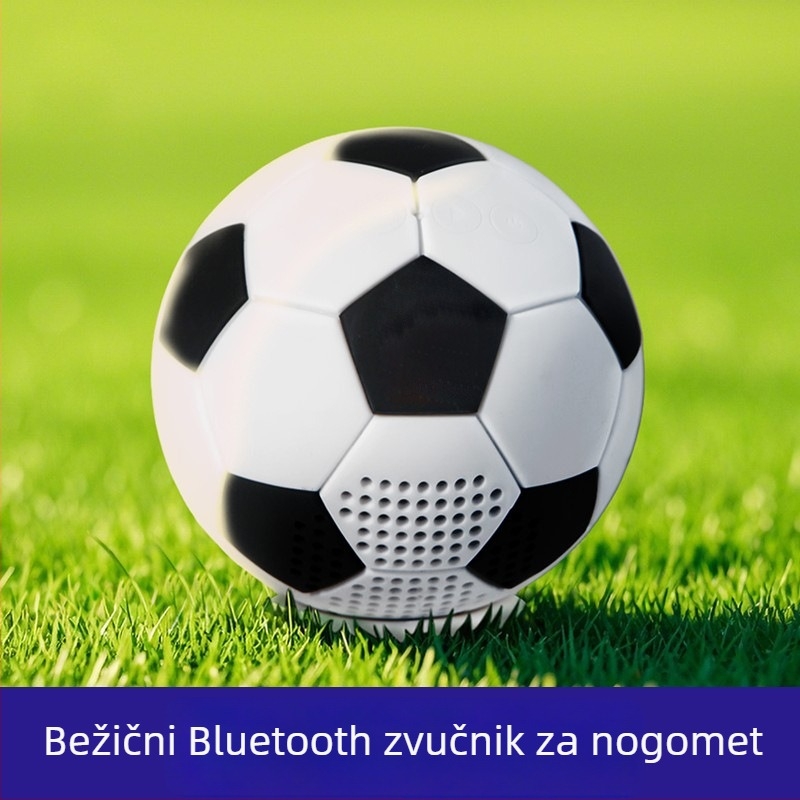 Bežični Bluetooth zvučnik s nogometnom temom – stolna dekoracija, ugrađena baterija 4000–6000 mAh, BT 5.3, 5W izlaz, frekvencijski odziv 100 Hz–20 kHz, domet 10 m