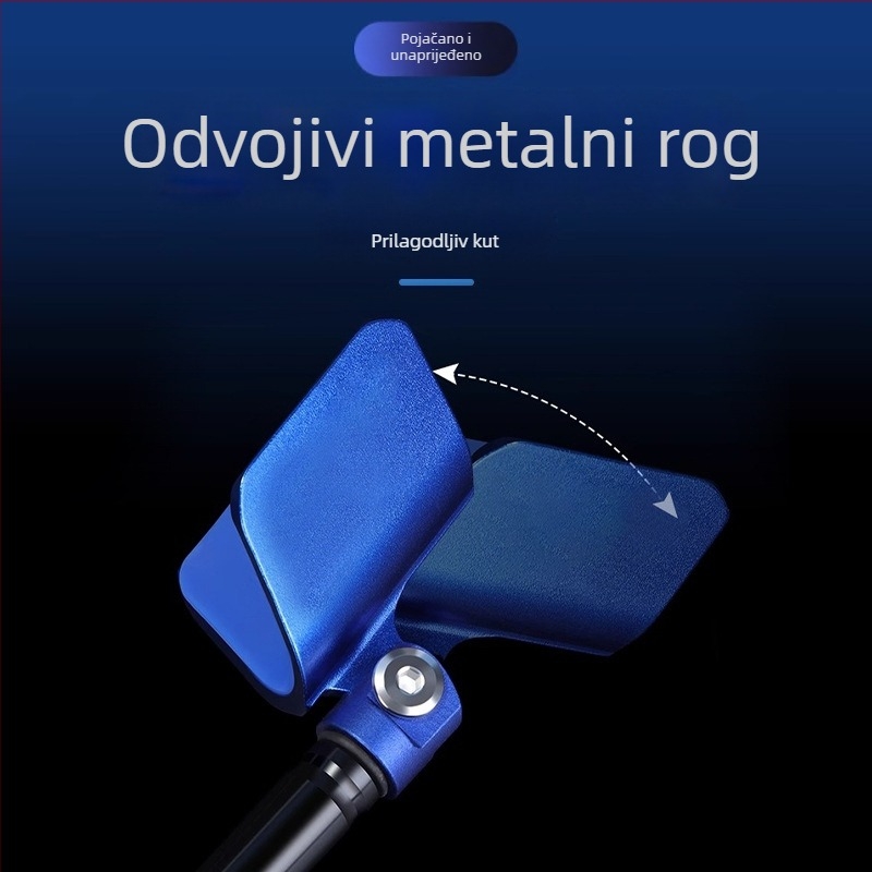 Giant Fin King tornjasti držač štapa za pecanje — karbonski, baterijski, ne rotira, bez preklapanja