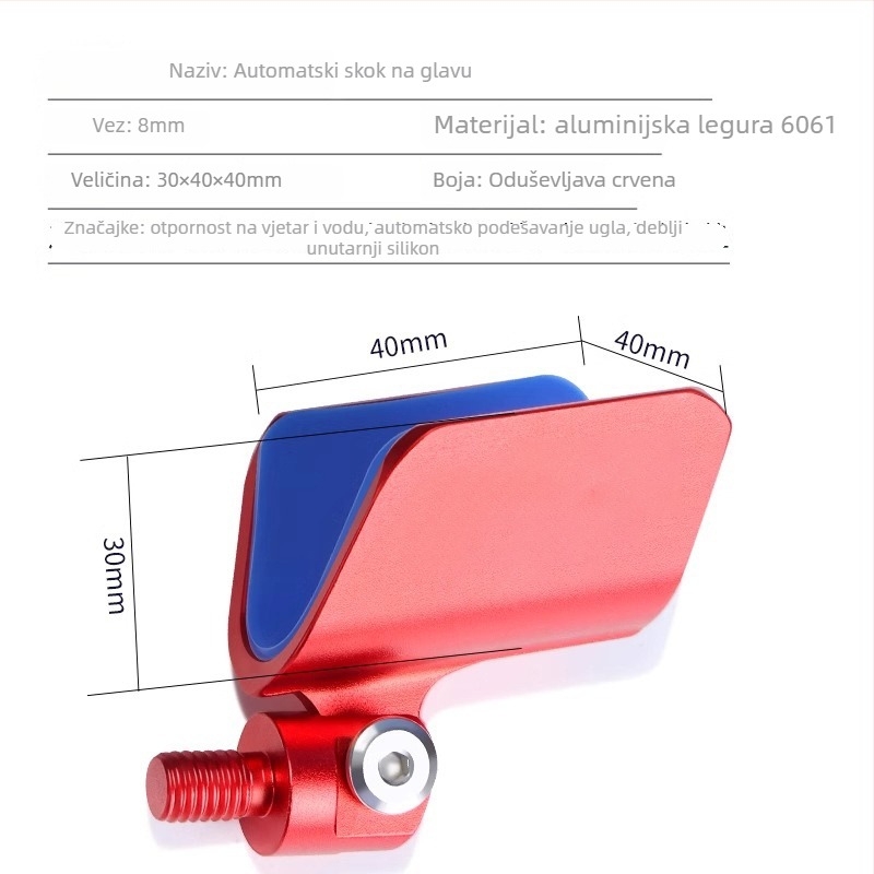 Giant Fin King tornjasti držač štapa za pecanje — karbonski, baterijski, ne rotira, bez preklapanja