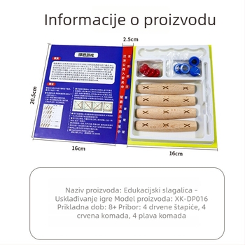 Drvena društvena igra bacanja šaha s preklopnim pločom za timske proslave; Materijal: drvo; Kategorija: šah i karta; Značajka: šah; Pakiranje: torba