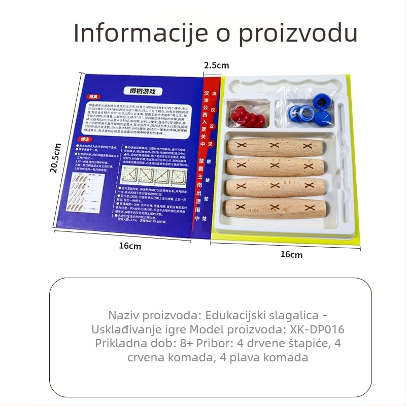 Drvena društvena igra bacanja šaha s preklopnim pločom za timske proslave; Materijal: drvo; Kategorija: šah i karta; Značajka: šah; Pakiranje: torba