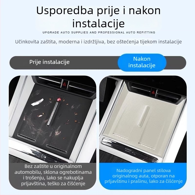 Silikonska podloga za središnju konzolu s bežičnim punjenjem (Materijal: silikon; Vrsta: unutarnje silikon dodaci; Instalacija: Snap-on; Kompatibilnost: središnja konzola; Model: Zhijie R7 središnja kontrola)
