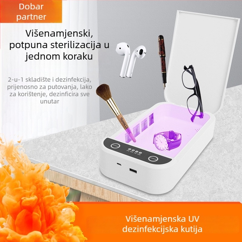 Frezica za nokte s mini UV kutijom za dezinfekciju, Punjiva, plastična konstrukcija, 366 g