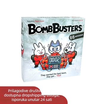 Bombbusters stolna karta igra - edukativna deduktivna igra za 2-5 igrača, intelektualni razvoj, materijal: papir.
