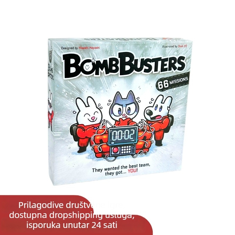 Bombbusters stolna karta igra - edukativna deduktivna igra za 2-5 igrača, intelektualni razvoj, materijal: papir.