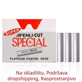 Feather Card alat za oblikovanje obrva, nehrđajući čelik legura, Bulk Blade model, brzo uklanjanje viška dlačica s obrva, pogodno za sve tipove kože