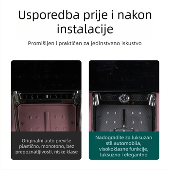 Automobilski kvarcni sat za središnju konzolu, ABS, model z9056, tiskano logo