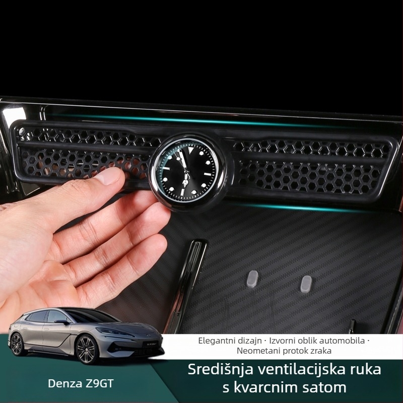 Automobilski kvarcni sat za središnju konzolu, ABS, model z9056, tiskano logo