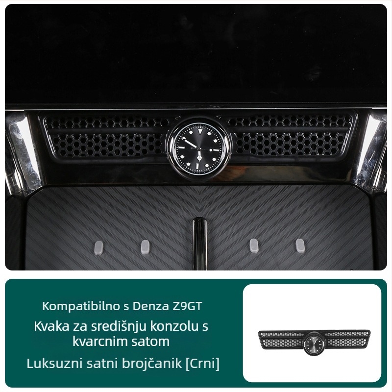 Automobilski kvarcni sat za središnju konzolu, ABS, model z9056, tiskano logo
