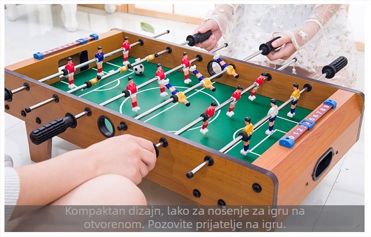WEFOR Mini stolni nogomet za djecu - četiri šipke, MDF konstrukcija, unutarnja upotreba