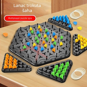 Plastični lančani trokutasti šah-puzzle za djecu, Shengwang marka, logička igra koja potiče razmišljanje, uzrast 4–14.