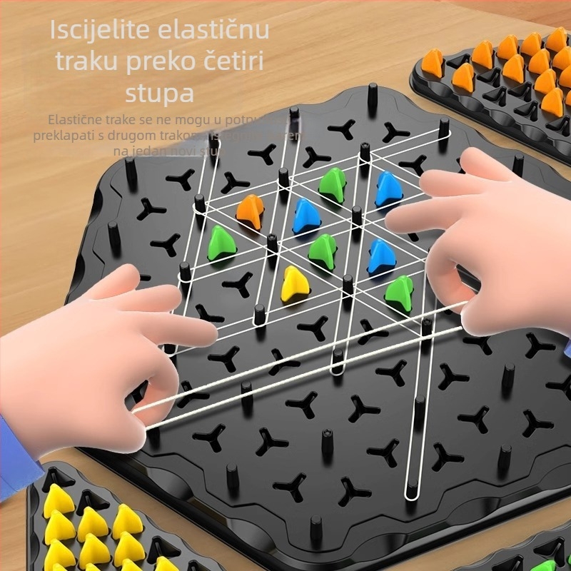 Plastični lančani trokutasti šah-puzzle za djecu, Shengwang marka, logička igra koja potiče razmišljanje, uzrast 4–14.