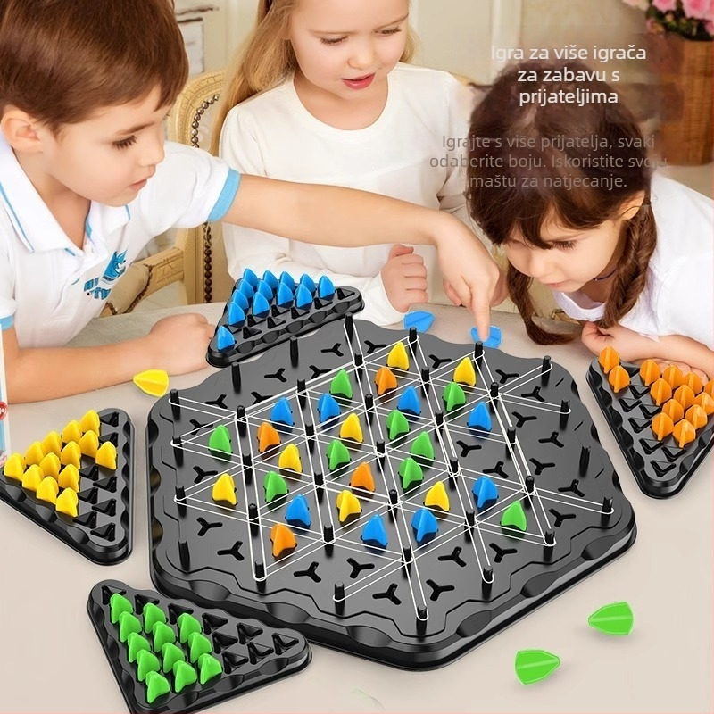 Plastični lančani trokutasti šah-puzzle za djecu, Shengwang marka, logička igra koja potiče razmišljanje, uzrast 4–14.