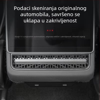ABS zaštitni poklopac stražnjeg izlaza zraka za Tesla Model 3 (Nova verzija) – dekorativni unutarnji dodatak, mogućnost ispisa logotipa