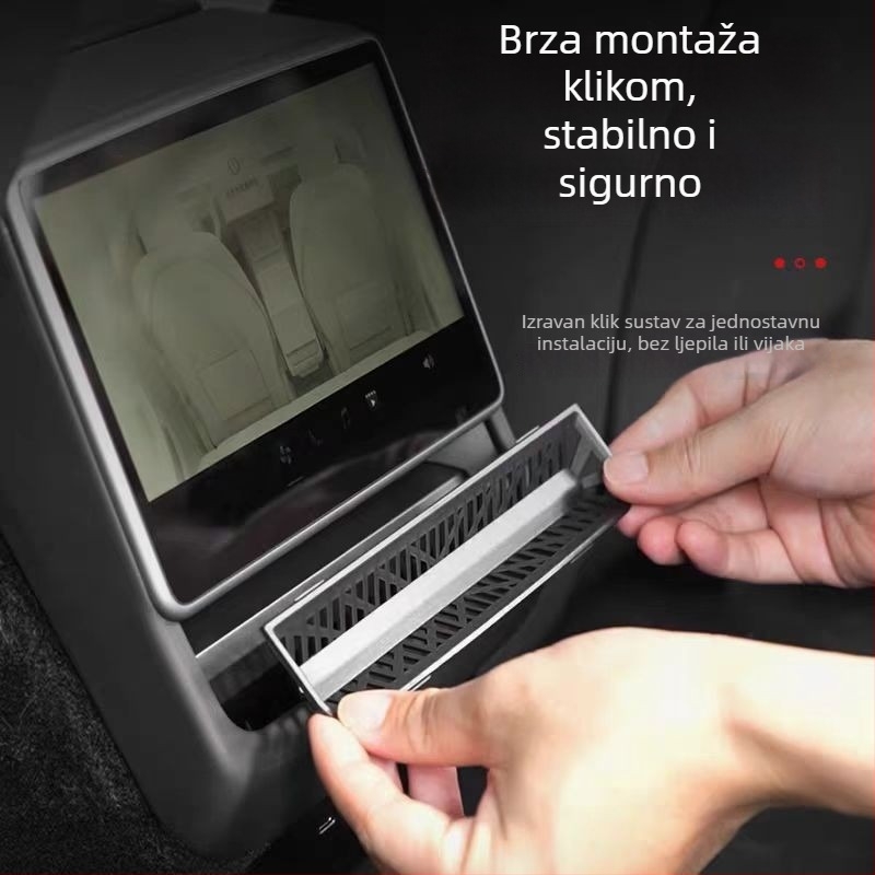 ABS zaštitni poklopac stražnjeg izlaza zraka za Tesla Model 3 (Nova verzija) – dekorativni unutarnji dodatak, mogućnost ispisa logotipa