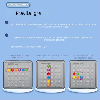 Dječja Sudoku društvena igra - interaktivno obrazovanje razvoj razmišljanja, plastična konstrukcija