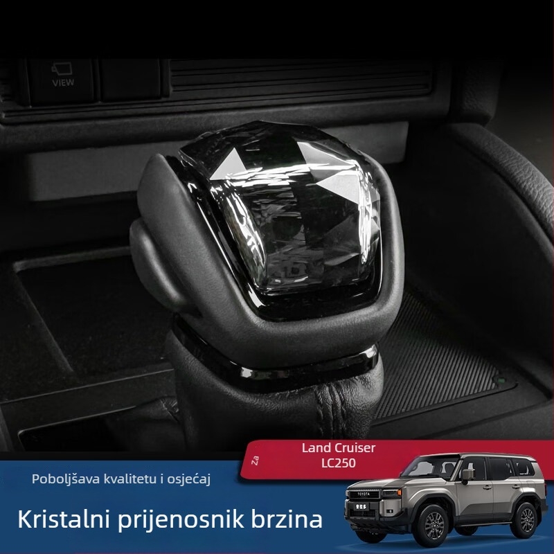 Kryt ručice mjenjača od vlaknastog stakla za Toyota Prado LC250, kompatibilan s 24 Prado modela, unutrašnjost bez prilagodbi