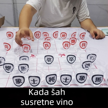 Šahovski set za pijuckanje s naljepnicama za čaše piva, puzzle rekviziti za KTV i obiteljsko zabavljanje, marka Yunkun, materijali plast i papir, 14+