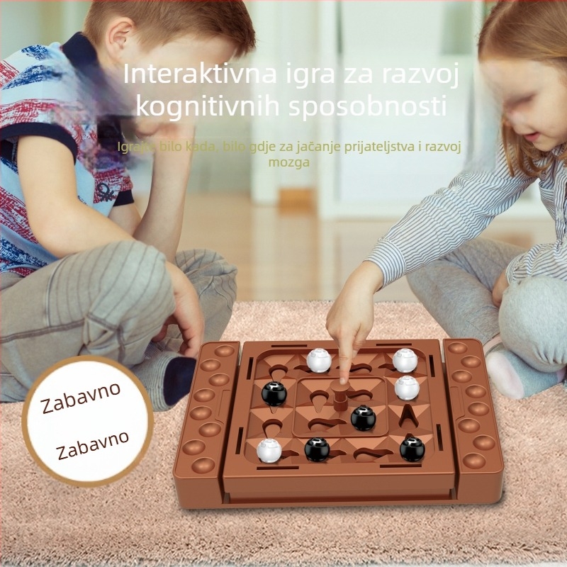 Stolna igra za dva igrača od plastike za razvoj logičkog razmišljanja, koordinacije ruke i oka (uzrast 7–14 godina)