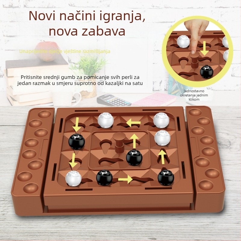 Stolna igra za dva igrača od plastike za razvoj logičkog razmišljanja, koordinacije ruke i oka (uzrast 7–14 godina)